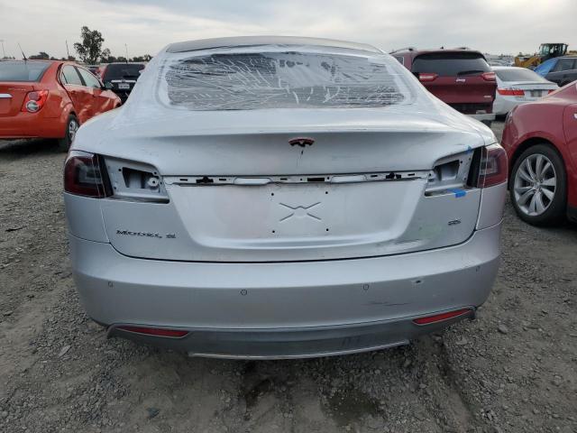 5YJSA1DN0DFP27180 - 2013 TESLA MODEL S SILVER photo 6