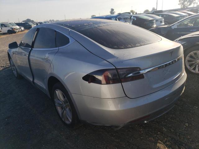 5YJSA1H17EFP36838 - 2014 TESLA MODEL S SILVER photo 2