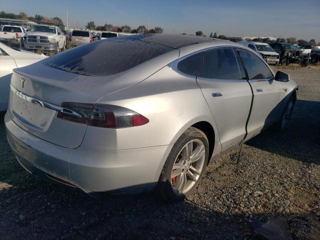 5YJSA1H17EFP36838 - 2014 TESLA MODEL S SILVER photo 3