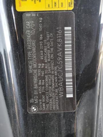 WBAUC7C59AVK81161 - 2010 BMW 135 I BLACK photo 12