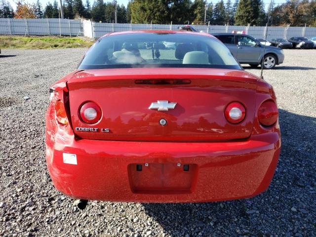 1G1AK15FX77177148 - 2007 CHEVROLET COBALT LS RED photo 6