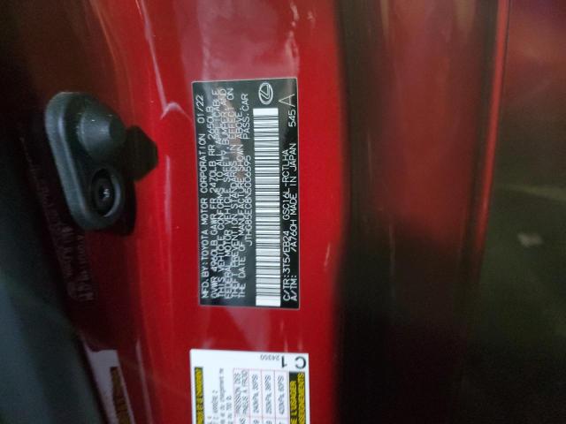 JTHG85EC8N5006595 - 2022 LEXUS RC 300 BASE RED photo 12