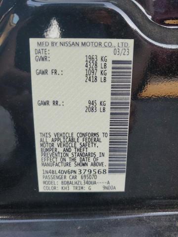 1N4BL4DV6PN379568 - 2023 NISSAN ALTIMA SV BLACK photo 12