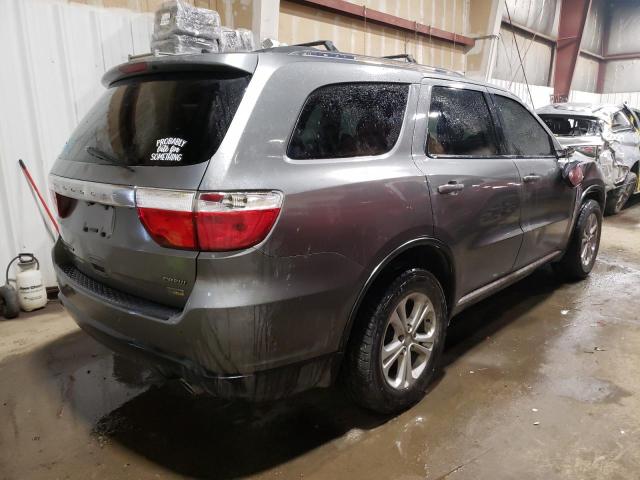 1D4RE4GG2BC693032 - 2011 DODGE DURANGO CREW GRAY photo 3