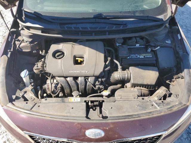 3KPFL4A78HE126162 - 2017 KIA FORTE LX BURGUNDY photo 11