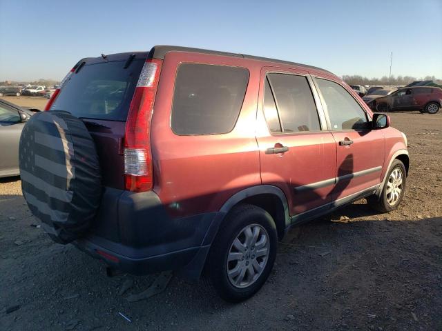 JHLRD78886C020859 - 2006 HONDA CR-V EX RED photo 3