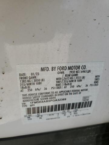 1FM5K8AB9PGA32389 - 2023 FORD EXPLORER POLICE INTERCEPTOR 白色 照片 14