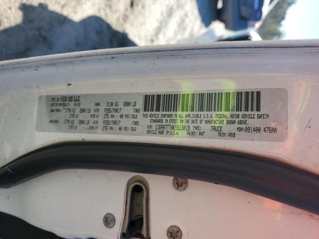 1C6RR7TT4KS513018 - 2019 RAM 1500 CLASS SLT 白色 照片 12