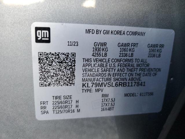 KL79MVSL6RB117841 - 2024 CHEVROLET TRAILBLAZE ACTIV GRAY photo 13