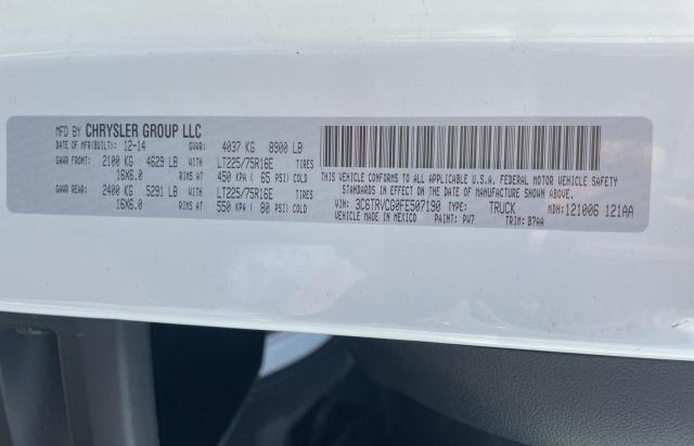 3C6TRVCG0FE507190 - 2015 RAM PROMASTER 2500 HIGH أبيض صورة 10