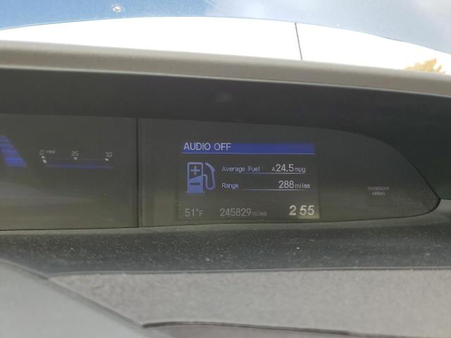 2HGFB2F98CH503847 - 2012 HONDA CIVIC EXL ლურჯი ფოტო 9