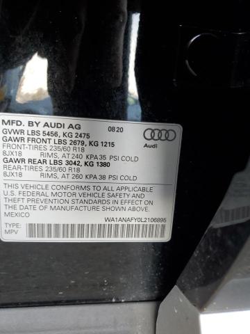 WA1ANAFY0L2106895 - 2020 AUDI Q5 PREMIUM BLACK photo 12