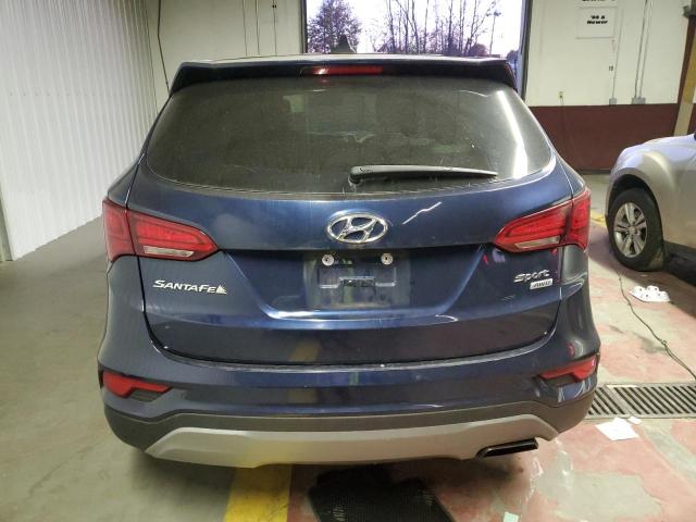 5XYZTDLBXHG496689 - 2017 HYUNDAI SANTA FE S BLUE photo 6