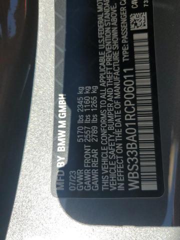 WBS33BA01RCP06011 - 2024 BMW M4 COMPETITION GRAY photo 13