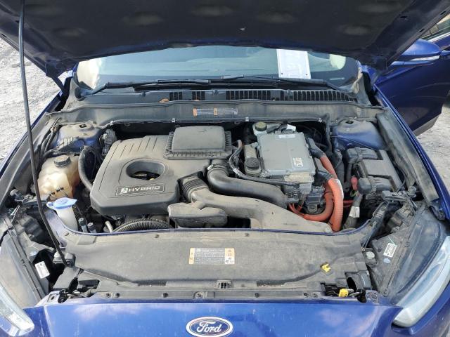 3FA6P0LU5DR312766 - 2013 FORD FUSION SE HYBRID BLUE photo 11