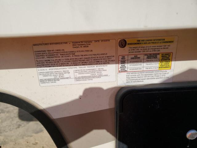 4YDF37920J4703619 - 2018 KEYSTONE MONTANA 米色 照片 10