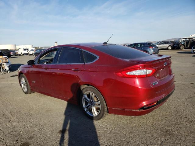 3FA6P0SU1FR284422 - 2015 FORD FUSION TITANIUM PHEV RED photo 2