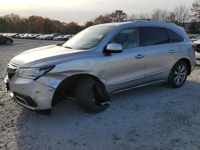 5FRYD4H80EB013413 - 2014 ACURA MDX ADVANCE SILVER photo 1