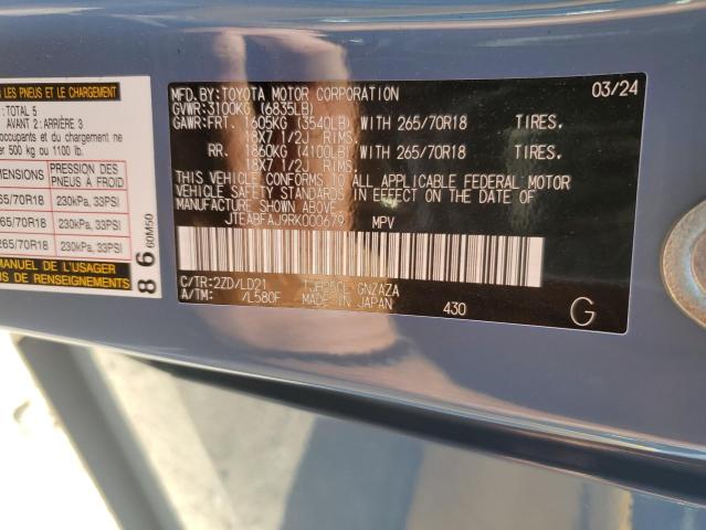 JTEABFAJ9RK000679 - 2024 TOYOTA LAND CRUIS BASE Mavi foto 14