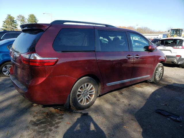 5TDYK3DC0FS544636 - 2015 TOYOTA SIENNA XLE RED photo 3