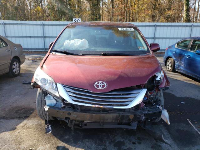 5TDYK3DC0FS544636 - 2015 TOYOTA SIENNA XLE RED photo 5