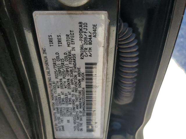 5TEGM92N82Z038854 - 2002 TOYOTA TACOMA DOUBLE CAB PRERUNNER BLACK photo 12