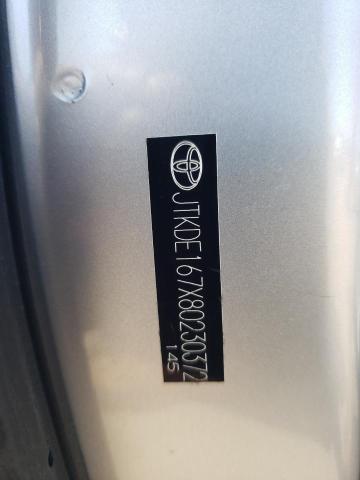 JTKDE167X80230372 - 2008 TOYOTA SCION TC ვერცხლისფერი ფოტო 12