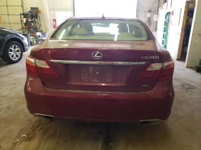 JTHCL5EF8C5014684 - 2012 LEXUS LS 460 RED photo 6