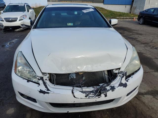 1HGCM826X7A002975 - 2007 HONDA ACCORD EX WHITE photo 5