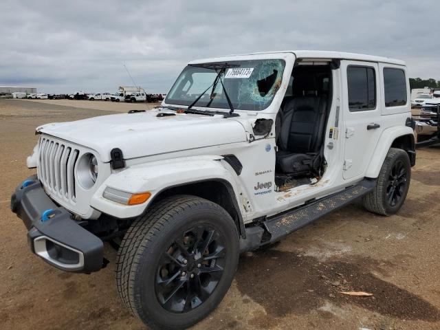 1C4JJXP61NW170246 - 2022 JEEP WRANGLER U SAHARA 4XE WHITE photo 1