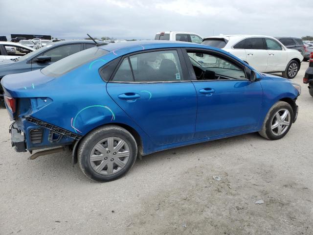 3KPA24AD6ME377047 - 2021 KIA RIO LX BLUE photo 3