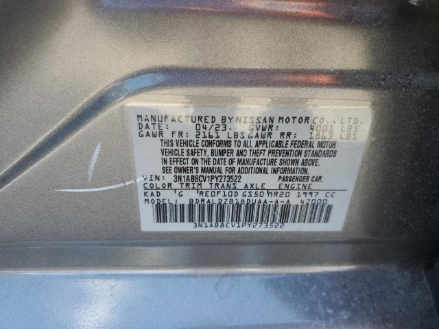 3N1AB8CV1PY273522 - 2023 NISSAN SENTRA SV GRAY photo 13