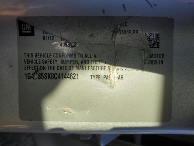 1G4PS5SK8C4144621 - 2012 BUICK VERANO SILVER photo 13