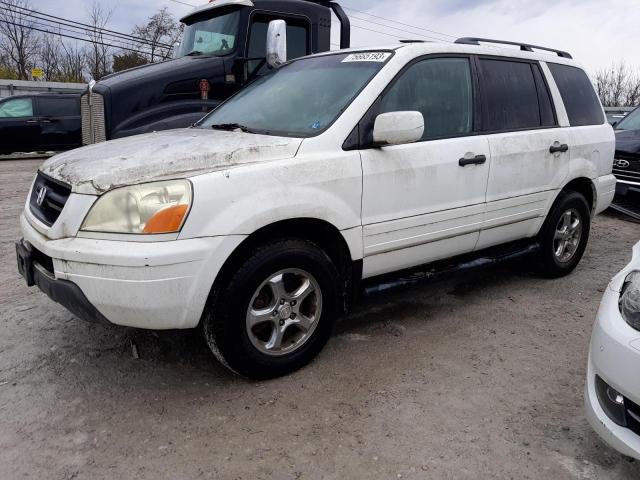 2HKYF18624H559414 - 2004 HONDA PILOT EXL WHITE photo 1