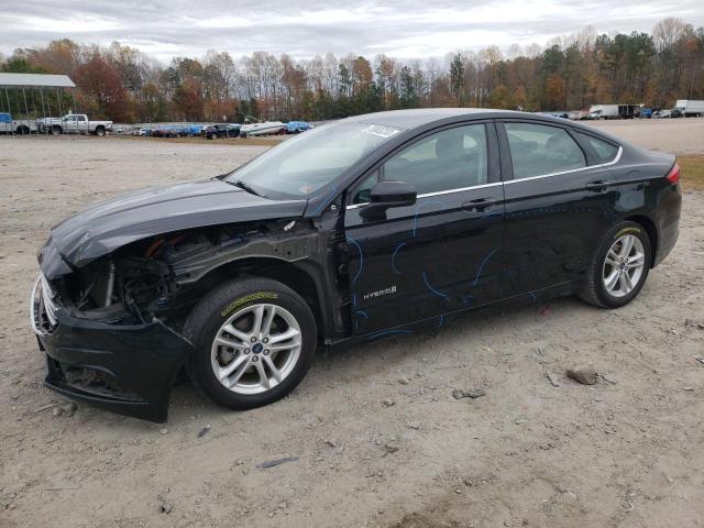 3FA6P0LU0JR286587 - 2018 FORD FUSION SE HYBRID BLACK photo 1