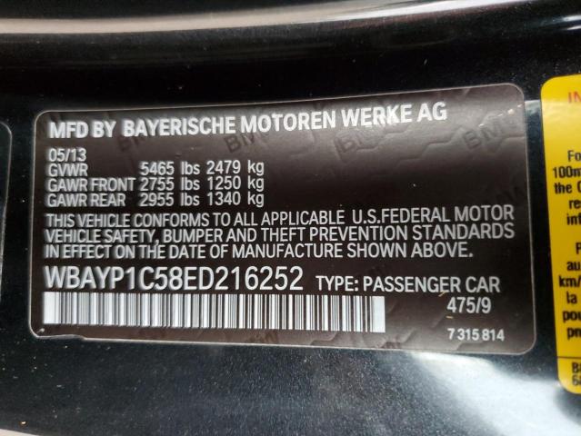 WBAYP1C58ED216252 - 2014 BMW 650 XI BLACK photo 13