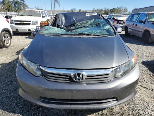 19XFB2F55CE383495 - 2012 HONDA CIVIC LX SILVER photo 5