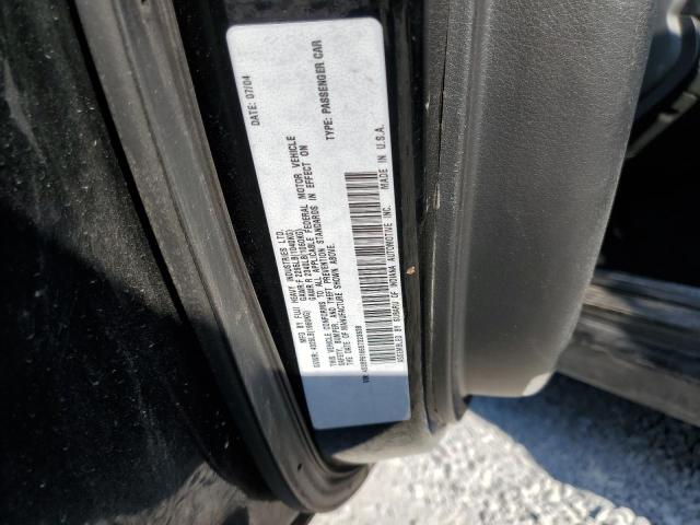 4S3BP616657323638 - 2005 SUBARU LEGACY 2.5I BLACK photo 12