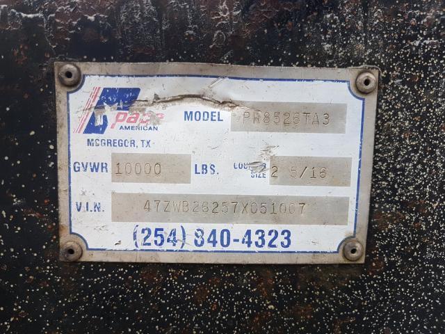 47ZWB26257X051007 - 2007 PACE CARGO BLACK photo 10