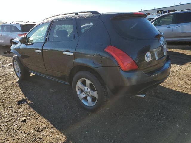 JN8AZ08W53W210957 - 2003 NISSAN MURANO SL BLACK photo 2