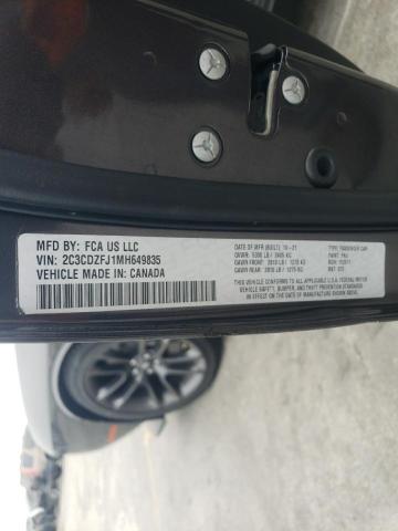 2C3CDZFJ1MH649835 - 2021 DODGE CHALLENGER R/T SCAT PACK BLACK photo 12