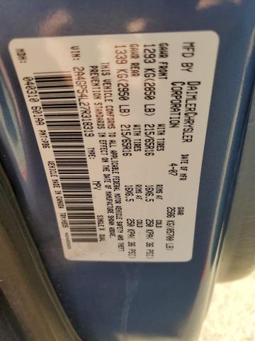 2A4GP54L27R318319 - 2007 CHRYSLER TOWN & COU TOURING 蓝色 照片 13