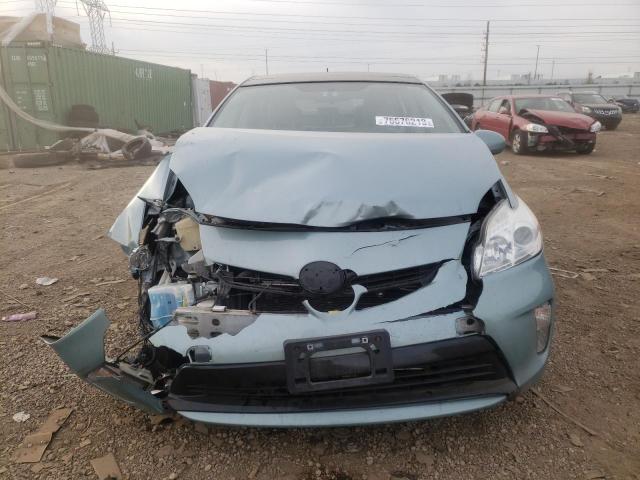 JTDKN3DU0C5379159 - 2012 TOYOTA PRIUS BLUE photo 5