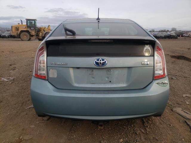 JTDKN3DU0C5379159 - 2012 TOYOTA PRIUS BLUE photo 6