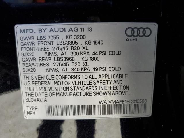 WA1VMAFE1ED010503 - 2014 AUDI Q7 PRESTIGE BLACK photo 13