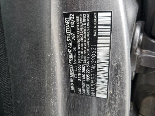 W1K5J5BB1NN290621 - 2022 MERCEDES-BENZ CLA AMG 35 4MATIC GRAY photo 12