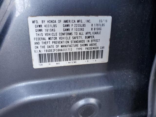 19UDE2F38HA001713 - 2017 ACURA ILX BASE WATCH PLUS GRAY photo 12