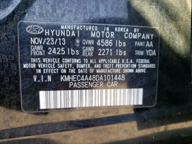 KMHEC4A48DA101448 - 2013 HYUNDAI SONATA HYBRID BLACK photo 13