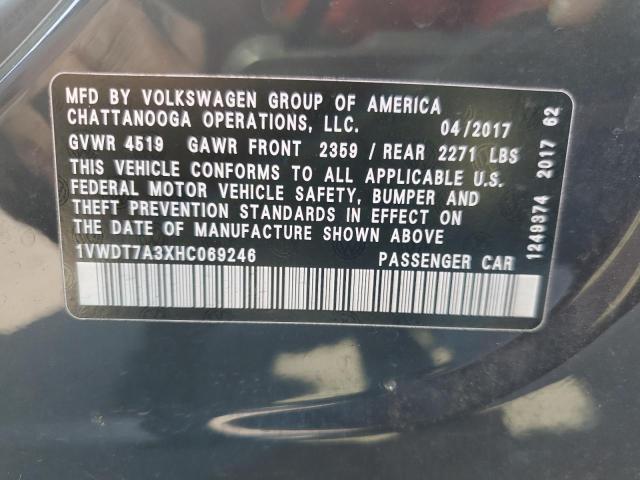 1VWDT7A3XHC069246 - 2017 VOLKSWAGEN PASSAT R-LINE ნაცრისფერი ფოტო 12