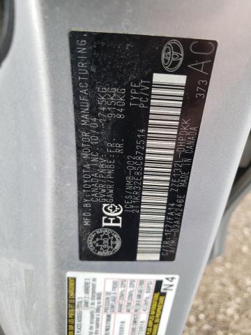 2T1KR32E85C872514 - 2005 TOYOTA COROLLA MA XR SILVER photo 13